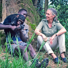 047_MApCG_47-Jane-Goodall-with-African-sanctuary-worker-&-young-chimpanzee